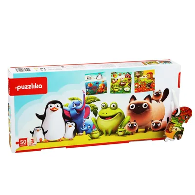 Obrázok produktu pre Puzzle 3w1 Zwierzęta 50 elementów