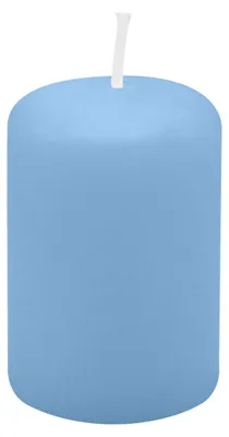Produktbild von Stumpenkerzen 60 x Ø 40 mm, Blue Bell Hellblau, 24 Stück