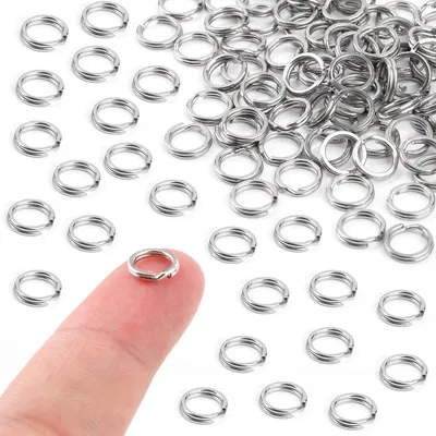 Productafbeelding van Splitringen - O-Ringconnectoren - Sieraden Maken - Roestvrij Staal - 8 mm - Zilver