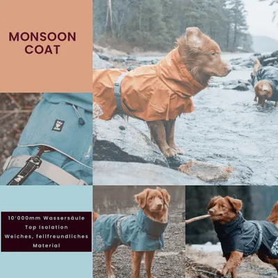 Produktbild von Hurtta Monsun Regenmantel, Farbe:orange, Größe:50