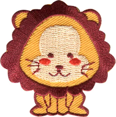 Produktbild von Löwe Tier - Aufnäher, Bügelbild, Aufbügler, Applikationen, Patches, Flicken, Zum Aufbügeln, Größe: 4,4 x 4,5 cm