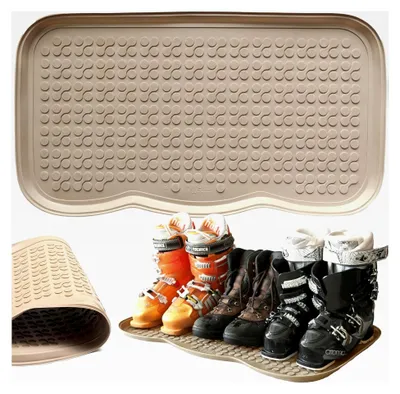 Produktbild von Schuhabtropfschale | 40 x 72 cm | Schuhmatte | Schuhablage | Abtropfschale für Schuhe | thermoplastisch | Anti-Rutsch | flexibel