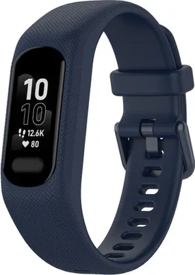 Produktbild von Silikon-Smartwatch-Armband – Passend für Garmin Vivosmart 5 – Strap-it – Dunkelblau – Strap-it Uhrenarmband / Armband