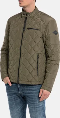 Produktbild von Replay Jacke Kurze Steppjacke mit Stehkragen und Eingrifftaschen