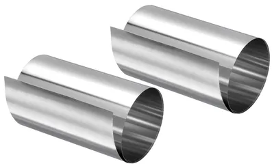 2er-Pack Edelstahl-Rollenblech 0,02x1000x1000 mm, silber