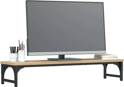 Zdjęcie produktu dla vidaXL Podstawa pod monitor dąb sonoma 85x23x15,5 cm Materiał drewnopochodny