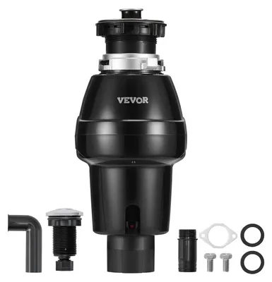 Imagen del producto de VEVOR, Triturador de residuos de cocina, sistema de trituración de residuos alimentarios de 3/4 HP, fácil instalación, 3930 RPM