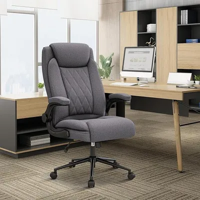 Imagen del producto de Silla de oficina ergonómica, color gris oscuro