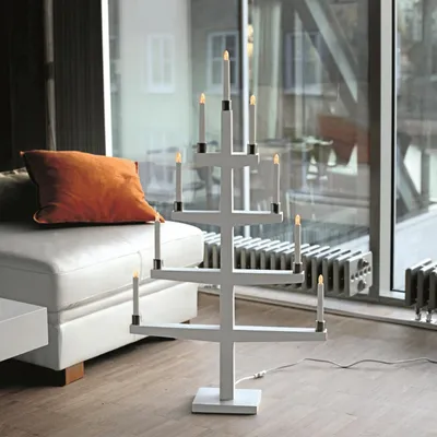 Image de Best Season LED Lampes de fenêtre "Tall" 9 flammes Matériau : bois/métal, Couleur : blanc, Hauteur env. 110 c, 259-48