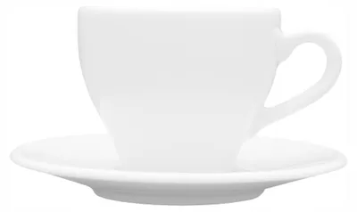 Image de LUBIANA PAULA Tasse avec Soucoupe Porcelaine Blanche 150 ml