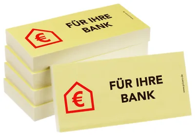 Produktbild von PRICARO Haftnotizen "Für Ihre Bank", 100 Blatt, 5 Stück