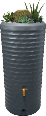 Produktbild von 4rain JOLIE 2in1 Regenspeicher 230 Liter graphite grey inkl. Pflanzschale