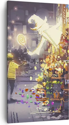 Produktbild von Bild auf Leinwand - Leinwandbild - Fantasie Märchen - 45x80cm - Wand Bild - Wanddeko - Wandbilder - Leinwanddruck - Bilder - Kunstdruck - Wanddekoration - Leinwand bilder - Wandkunst - PA45x80-3901