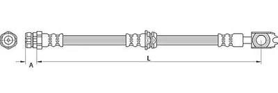 Produktbild von METZGER 4111539 Bremsschlauch für VW Polo Schrägheck (6R1, 6C1) für SEAT Ibiza IV Schrägheck (6J5, 6P1) für AUDI A1 Sportback (8XA, 8XF) A1 Schrägheck