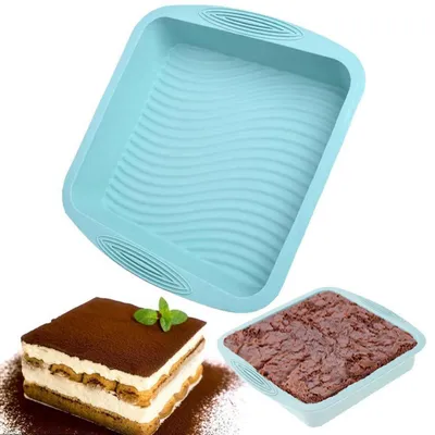 Zdjęcie produktu dla Forma silikonowa do brownie, prostokątna, 26x25x5 cm, z powłoką antyprzywierającą