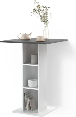 Immagine prodotto di Tavolo da bar Livinity Regusa Antracite/bianco 75 x 75 cm, Model 55908