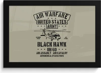 Produktbild von MuchoWow® MuchoWow® Gerahmtes Poster Mancave - Hubschrauber - Amerika - Vintage 30x20 cm - Poster mit zchwarzem Bilderrahmen - Kunstdruck - Bild-Poster