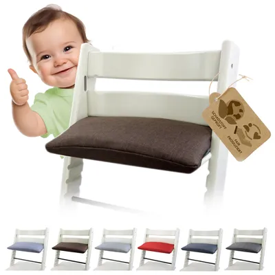 Produktbild von BAMBINIWELT Ersatzbezug, Kissen für Hochstuhl/Kinderstuhl Stokke Tripp Trapp, Sitzverkleinerer, 1-TEILIG, braun