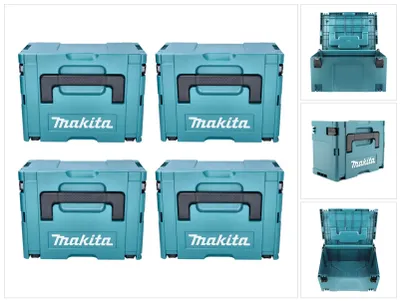 Zdjęcie produktu dla Makita MAKPAC rozmiar 3 walizka plastikowa 395 x 295 x 215 mm 4 szt. ( 4x 821551-8 )