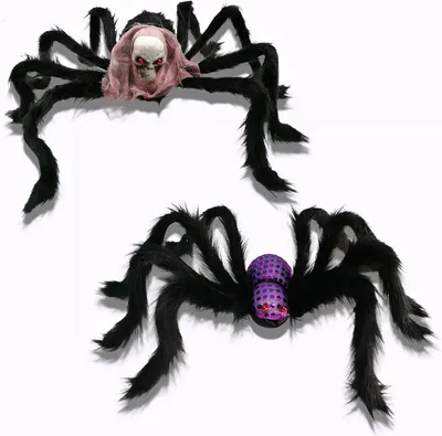 Productafbeelding van Halloween spin - Griezelige Halloween-spinnendecoratie - Harige spin - Grote decoratie tuin voor Halloween