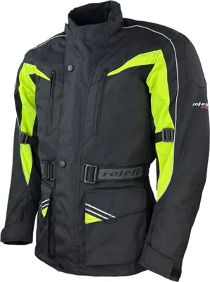 Produktbild von RO10005 - Motorradjacke in Schwarz / Neongelb  Roleff Größe: L,