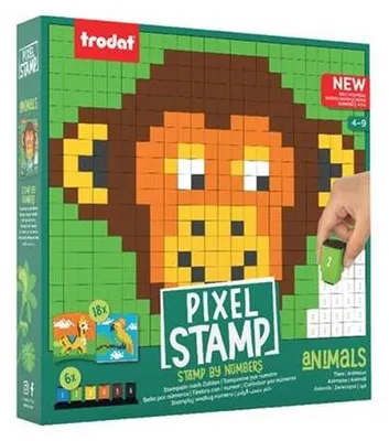 Obrázok produktu pre Kreatívna sada pečiatok "Pixel Stamp", zvieratá, TRODAT CR-PXS-AN