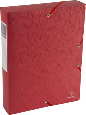 Produktbild von Exacompta 10x Archivboxen Rücken 60mm + Etikett Karton 600g/qm A4 Rot 50915E