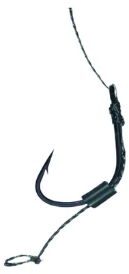 Produktbild von Balzer Camtec Premium Boilie schwarz geflochten 50cm - 10 gebundene Karpfenhaken, Größe:Gr. 2, Tragkraft:10 kg