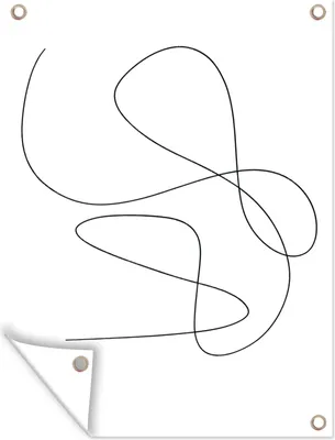 Produktbild von MuchoWow® 60x80 cm Outdoor-Poster Gartendeko Sichtschutz Garten Poster für den Garten  Linienkunst - Minimalismus - Abstrakt