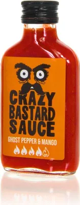 Produktbild von Crazy Bastard Hot Sauce - Ghost Pepper & Mango