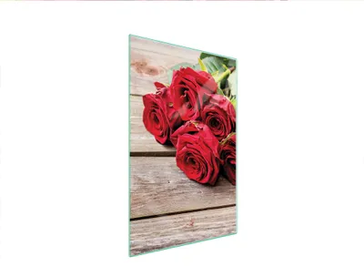 Image de Planche à découper en verre 35x52 Roses