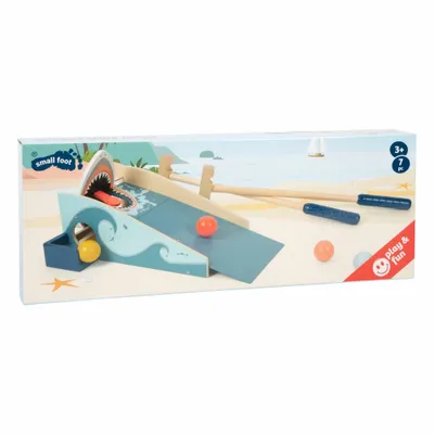 Produktbild von Small Foot Outdoor-Spielzeug Hai-Angriff-Minigolf aus Holz