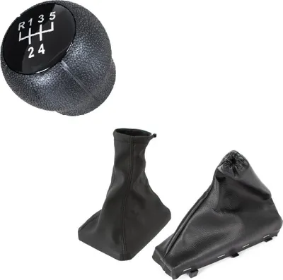 Produktbild von Schaltknauf Knauf 5-Gang Schaltmanschette Manschette + Handbremse + Rahmen