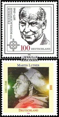 Produktbild von Briefmarken BRD (BR.Deutschland) 1996 Mi 1835,1841 (kompl.Ausg.) gestempelt 50.Todestag von Bodelschwingh