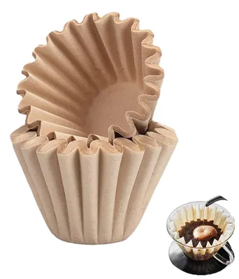 Kaffeefilterpapier 50 Stück, braun, 15,5×5,5×4,5 cm, Einweg