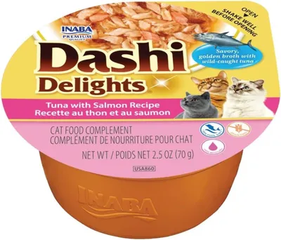 Produktbild von Inaba Cat Dashi Delights 70g Ergänzungsfuttermittel für Katzen, Brühe mit Thunfisch und Lachs
