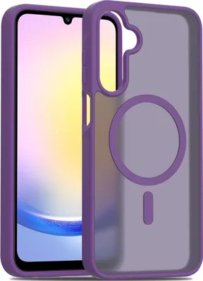 Immagine prodotto di Custodia magnetica per Samsung Galaxy A25, compatibile con MagSafe, retro traslucido opaco, antiurto Viola