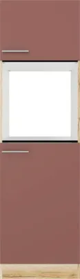 Produktbild von Optifit Backofen/Kühlumbauschrank für 88er Einbaukühlschrank Bari407 BxTxH 60 x 57,1 x 206,8 cm rostrot matt zerlegt Ans