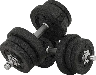 Produktbild von Kurzhantel Set 25KG Hantelset mit Hantelscheiben für Zuhause Büro Fitnessstudio Stahl Kunstleder Schwarz