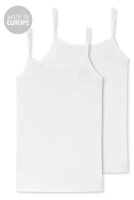 Produktbild von Schiesser Damen 2 er Pack Spaghettitop Gr. 34 weiss