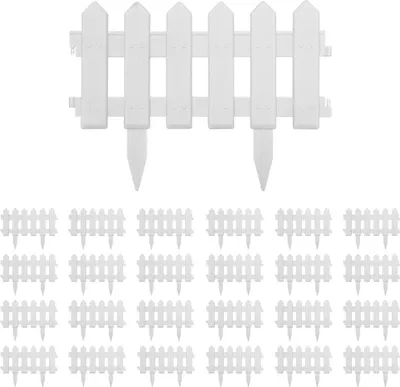 Produktbild von vidaXL Rasenkanten 25 Stk. Weiß 10 m PP