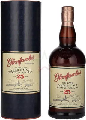 Produktbild von Glenfarclas 25 Years Old Highland Single Malt Scotch Whisky 43 %  0,70 lt.