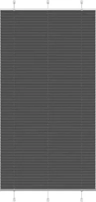 Productafbeelding van Plissé rolgordijn 100x200 cm stofbreedte 99,4cm polyester zwart