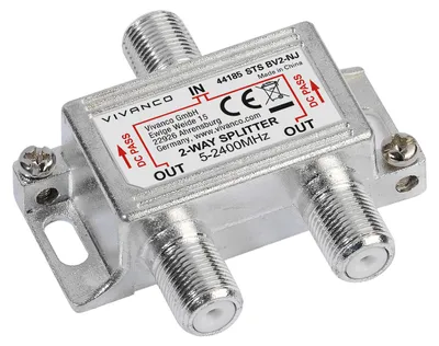 Produktbild von VIVanco™Typ F Satellitensplitter 1 Eingang – 2 Ausgänge