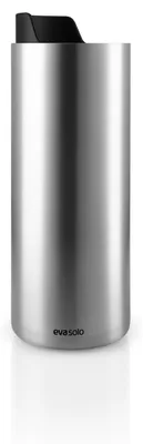 Isolierbecher To Go 350 ml, Schwarz, Edelstahl, mit Deckel