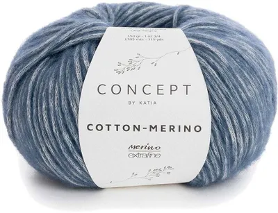 Image de Katia Coton Merino 115 Jeans Fil à tricoter