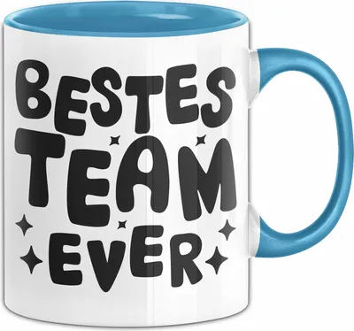 Produktbild von Team Geschenk Tasse Bestes Team Ever Geschenkidee Von Chef Geburtstag Kaffee-Becher (Blau)