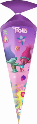 Produktbild von Schultüte / Zuckertüte / Länge: 35cm / rund / "Trolls"