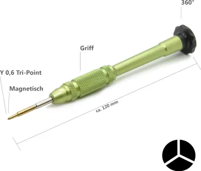 Produktbild von Tri Point Profi Schraubenzieher iPhone X XS MAX XR 8 7 11 12 Plus Samsung Gear Grün