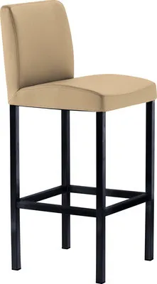 Produktbild von Barstuhl Mayer Sitzmöbel 1154 40 x 45 x 94 cm Stahl schwarz/beige